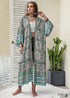 Kimono bohemio Havenah de talla grande para mujer - Vestido verde